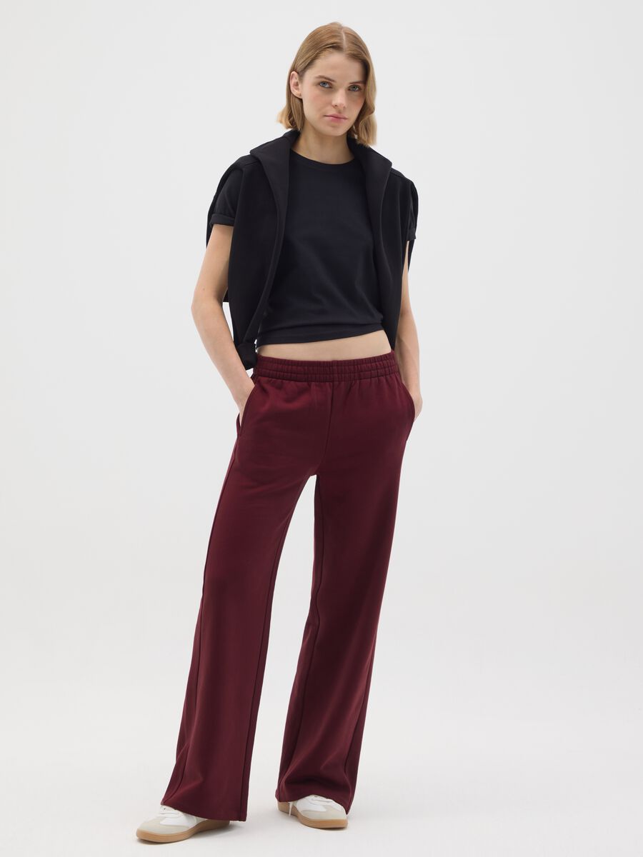 Relaxed Red Cotton Blend Trousers_1
