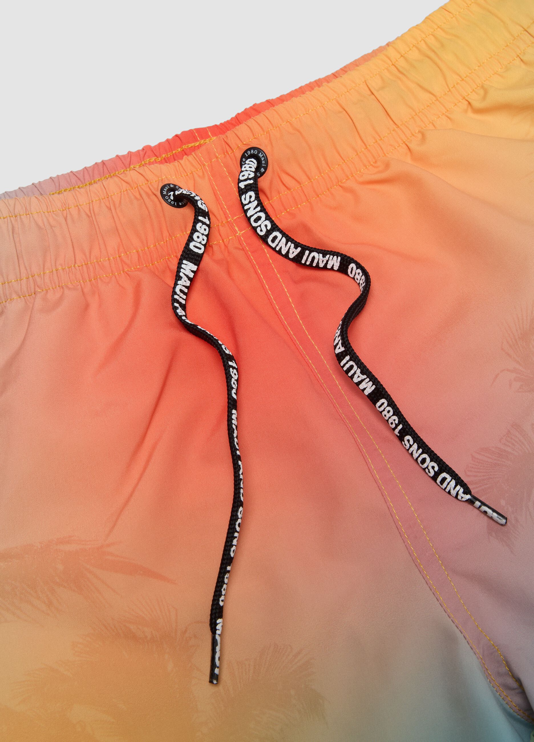 Boys&rsquo; multicolour ombr&eacute; swim shorts with tropical print