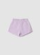 Girls&rsquo; purple stretch cotton shorts with bow_1