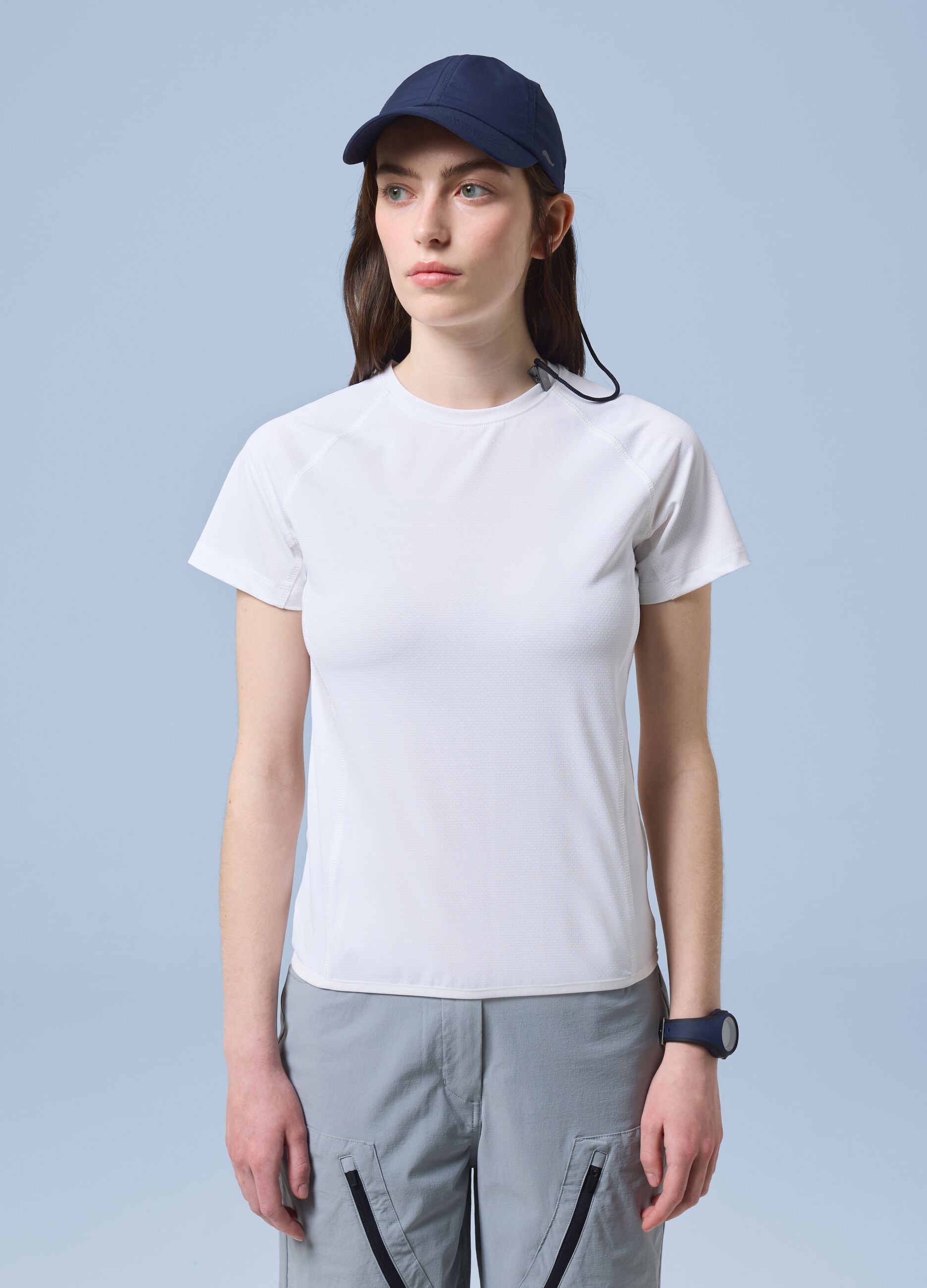 T-shirt tecnica bianca in tessuto elasticizzato ALTAVIA SAILING