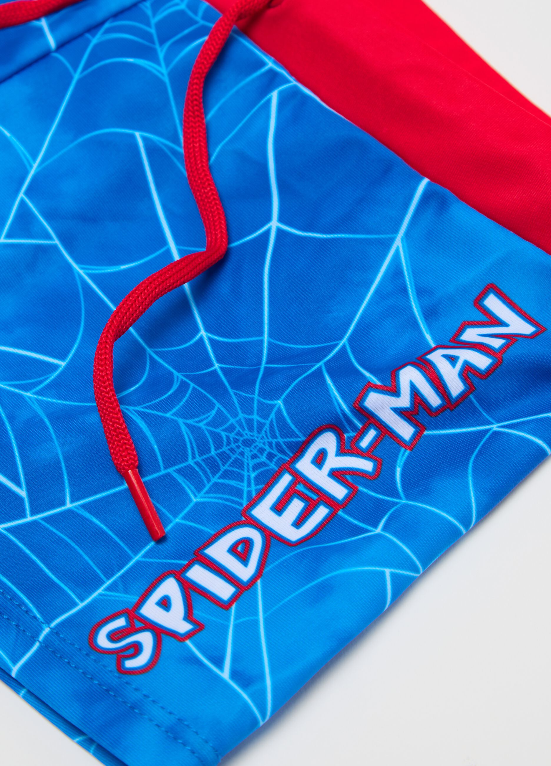 Children's swim trunks with Spider-Man print