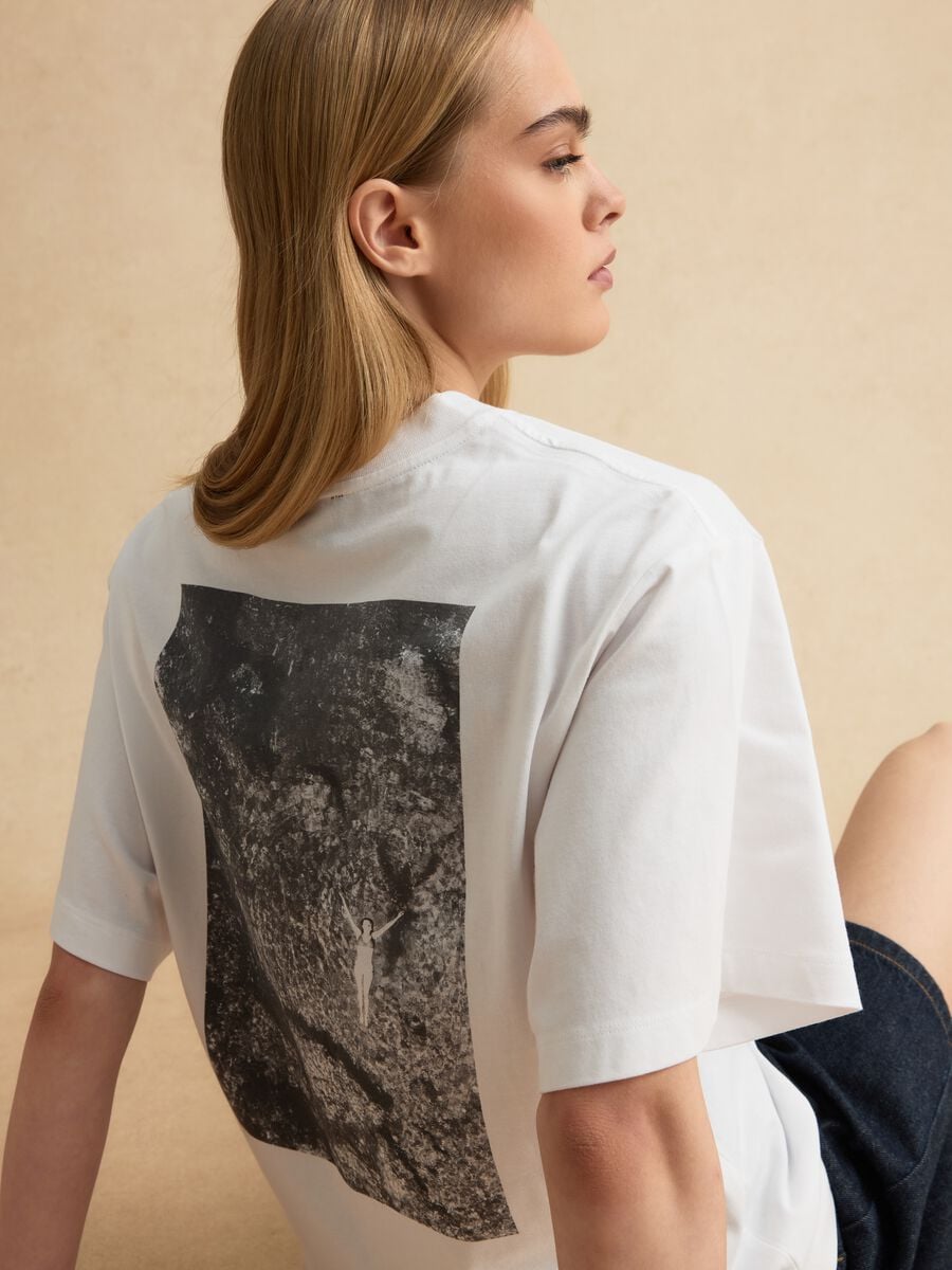White pure cotton short-sleeved T-shirt_0
