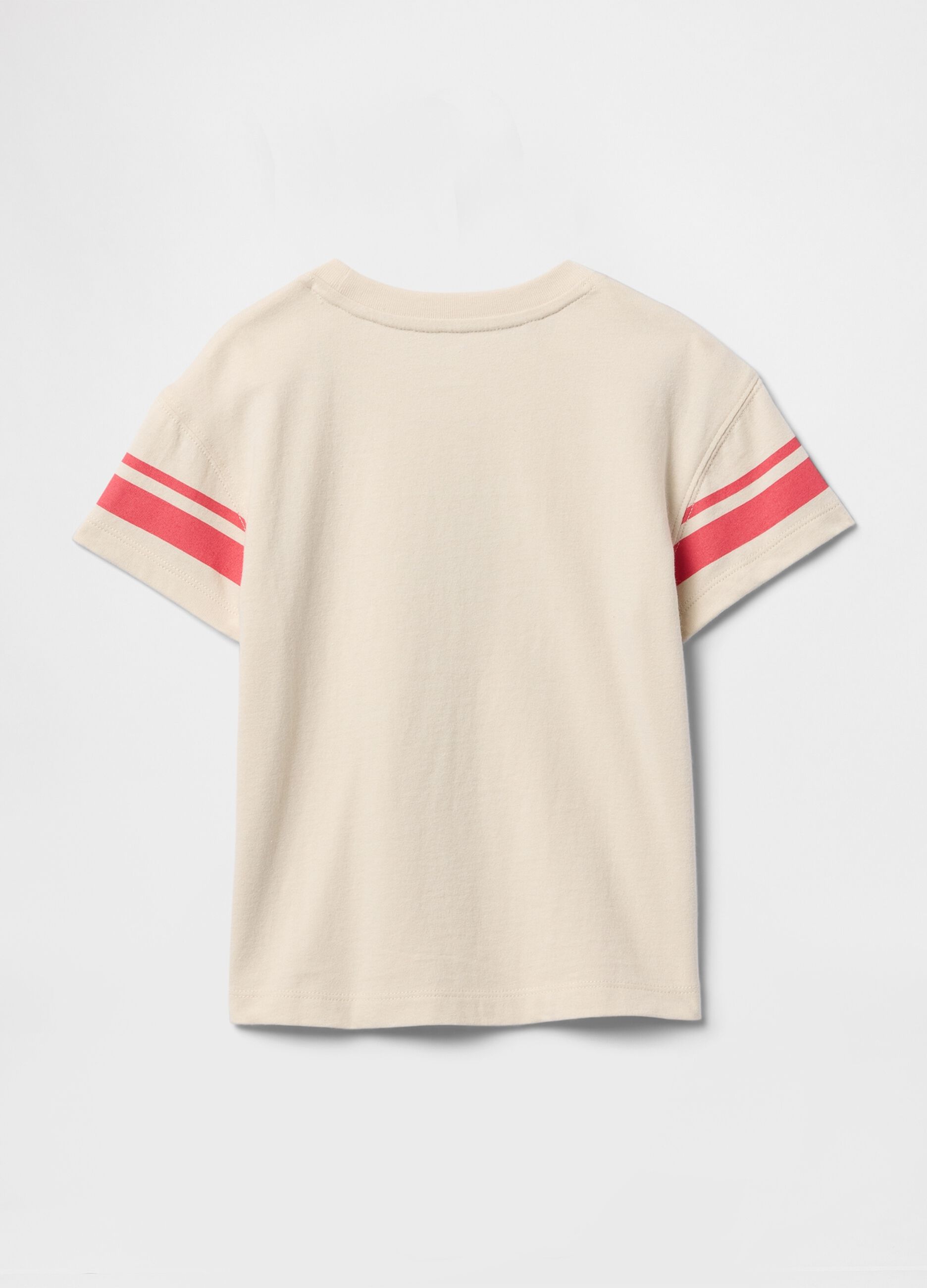Beige short sleeve t-shirt with bear print GAP Kids