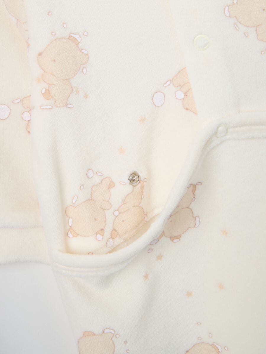 Multicolor cotton blend baby sleepsuit twin-pack_3