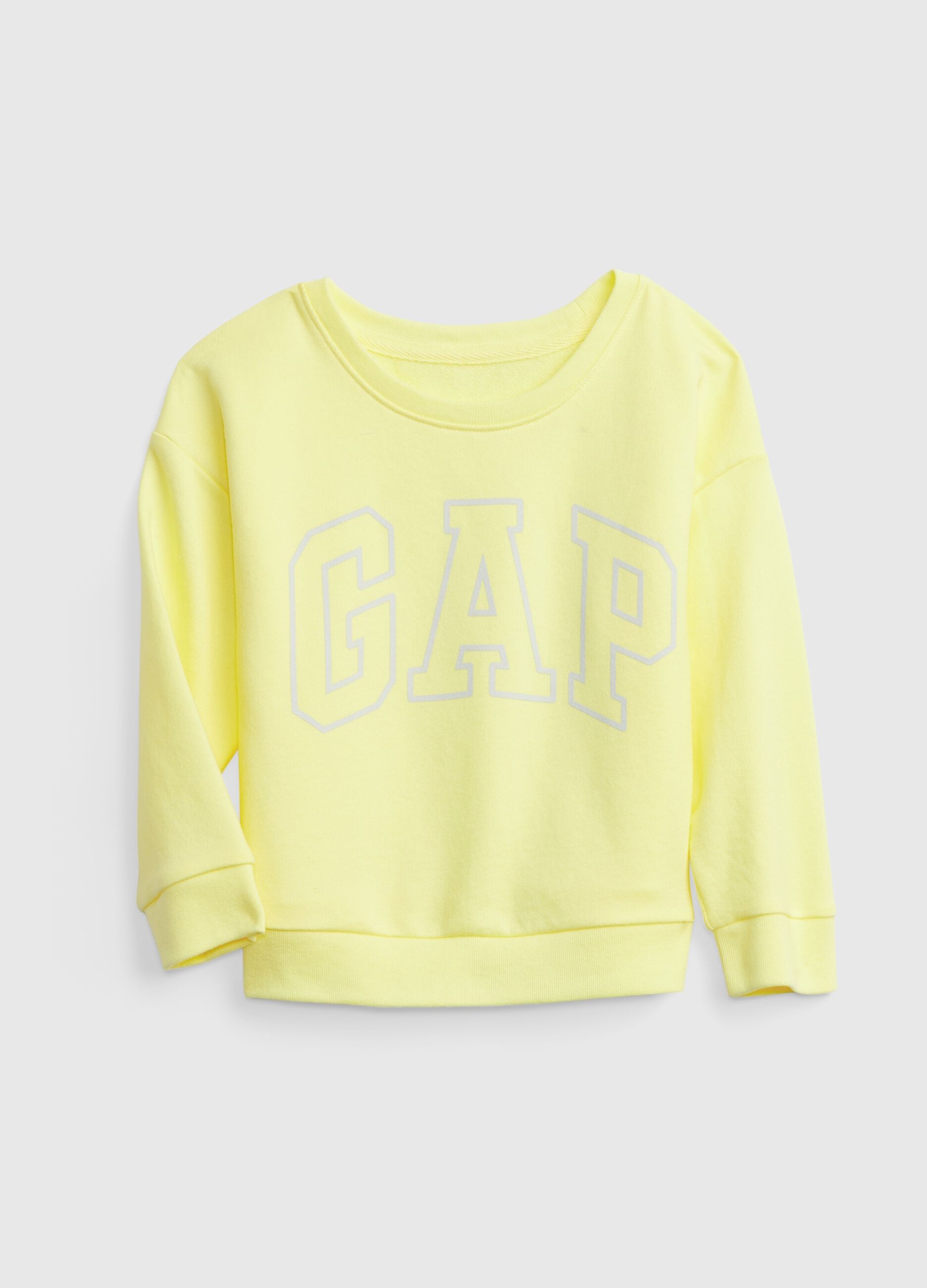 Sweatshirt with round neck and logo