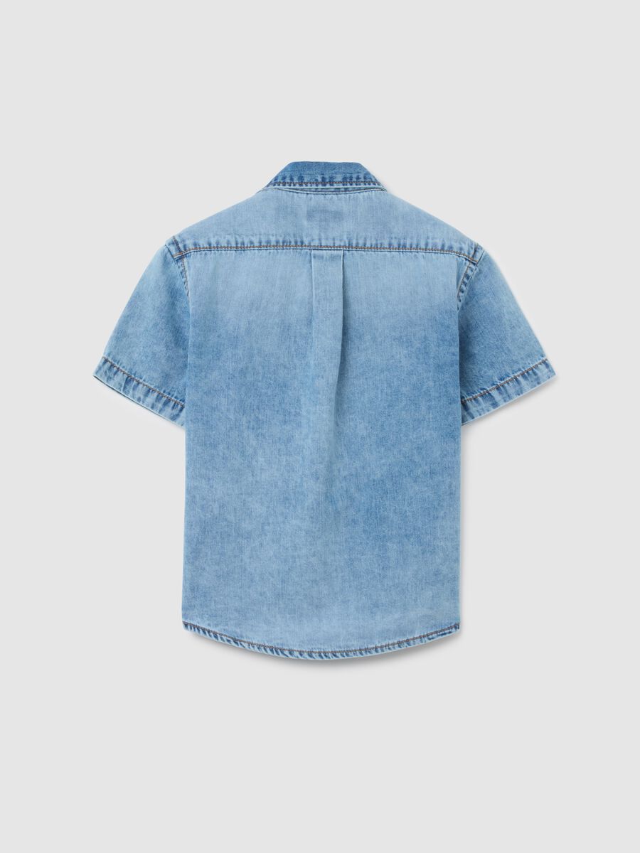 Children's pure cotton denim shirt regular fit_4