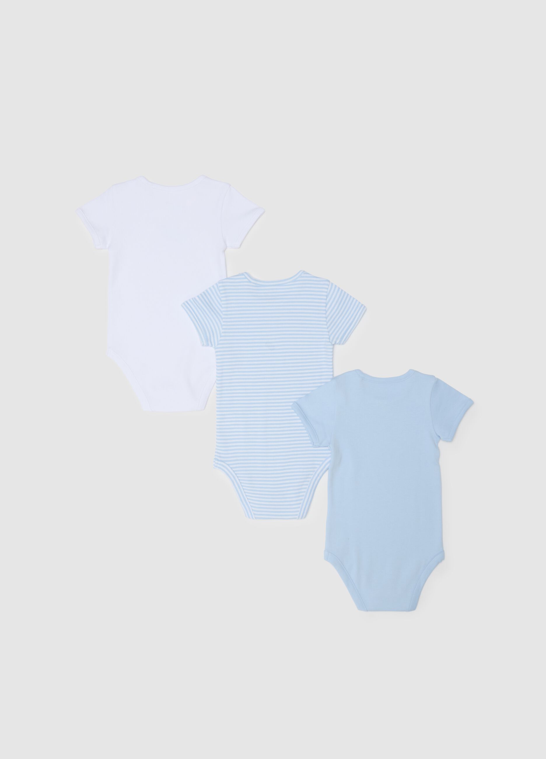 Kids' multicolour pure cotton bodysuit tripack
