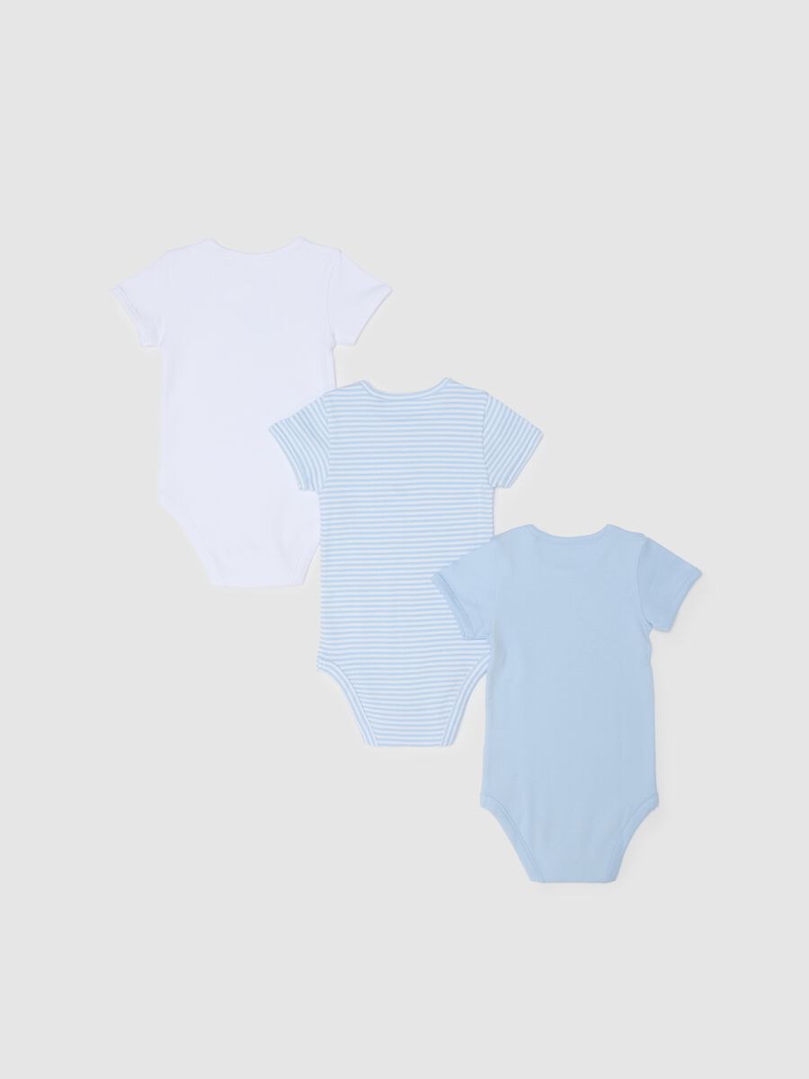 Kids' multicolour pure cotton bodysuit tripack_1