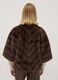 Brown regular-fit coat with zip_3
