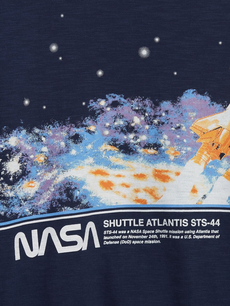 T-shirt girocollo con stampa NASA_2