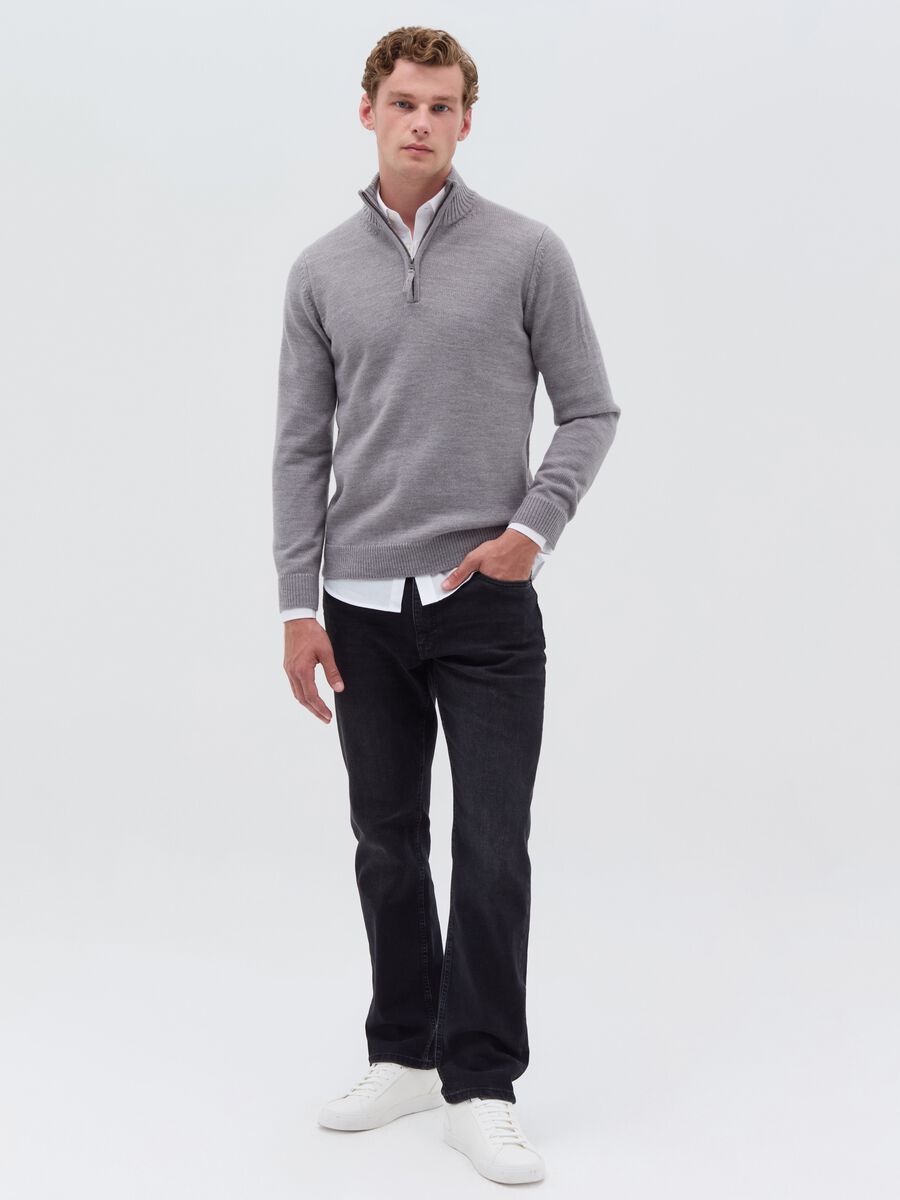 Pullover with half-zip neckline_1