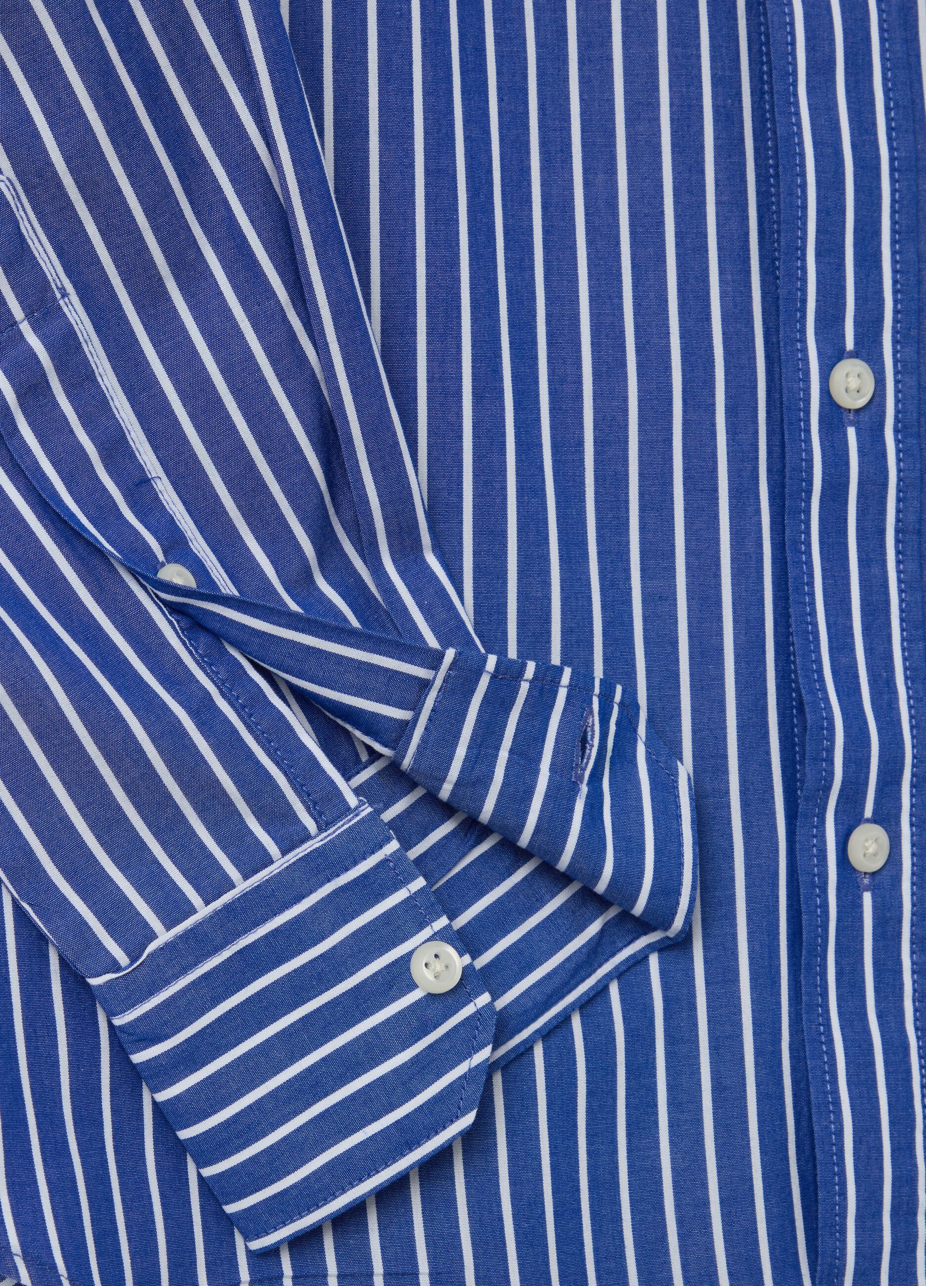 Camicia in popeline a righe