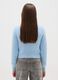 Girls' Blue Crew Neck Sweater with Cable Pattern Regular Fit_1