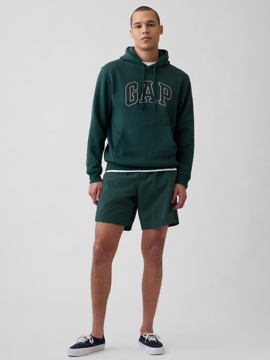 Felpa con cappuccio e logo GAP in misto cotone_3