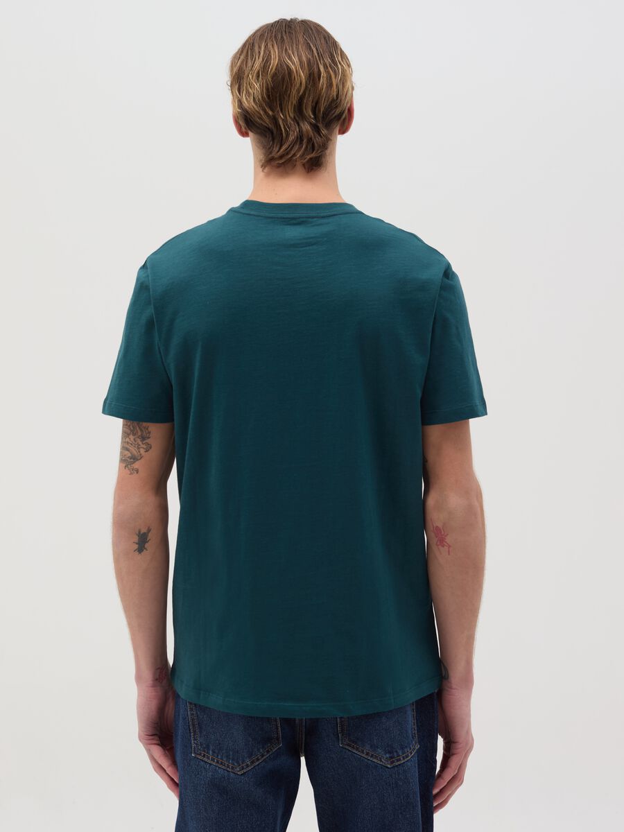T-shirt in slub cotton with round neck_3