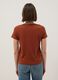 Brown short sleeve pure cotton regular fit T-shirt_1