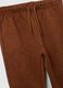 Brown regular fit pure cotton baby trousers_2