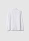 Camicia in misto lino e cotone bianca da ragazzo regular fit_1