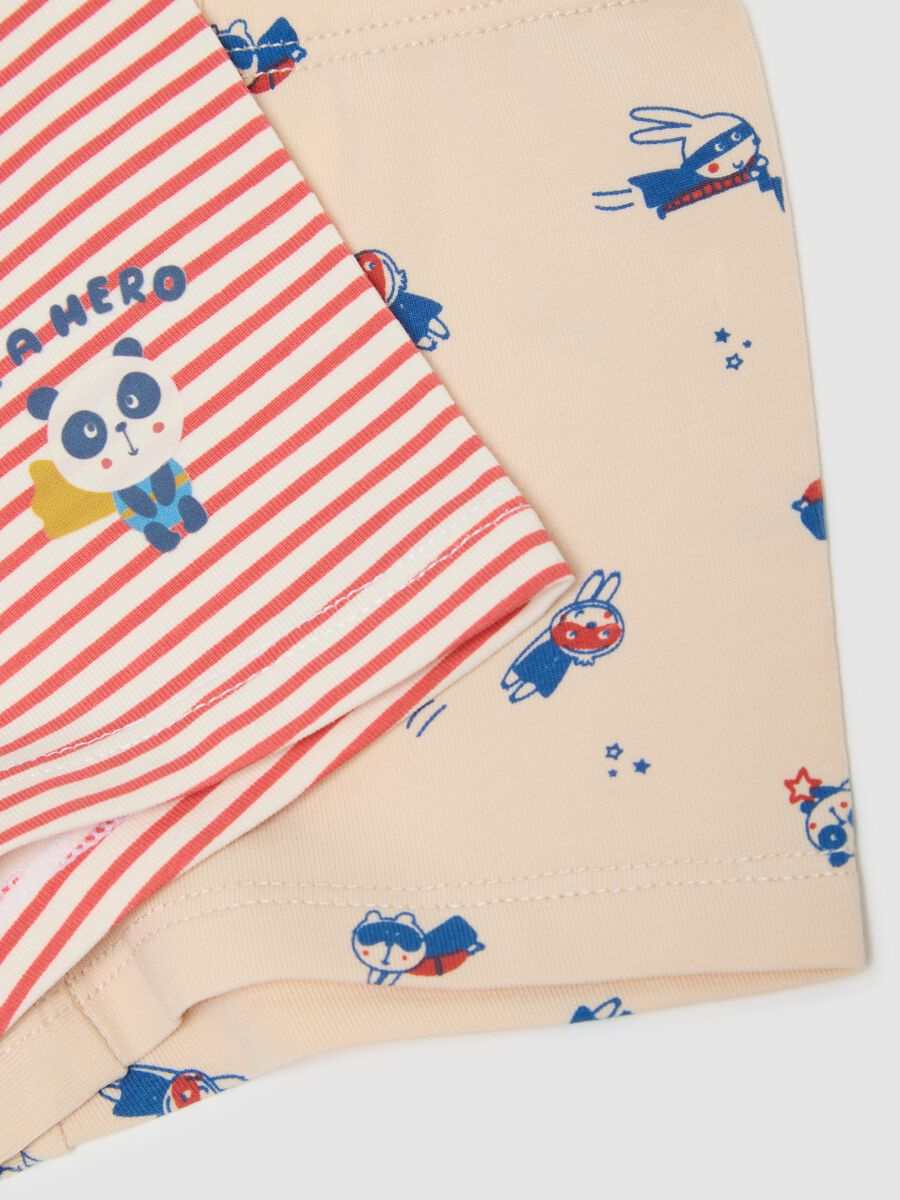 Pack of three multicolour stretch cotton baby boxers regular fit_2