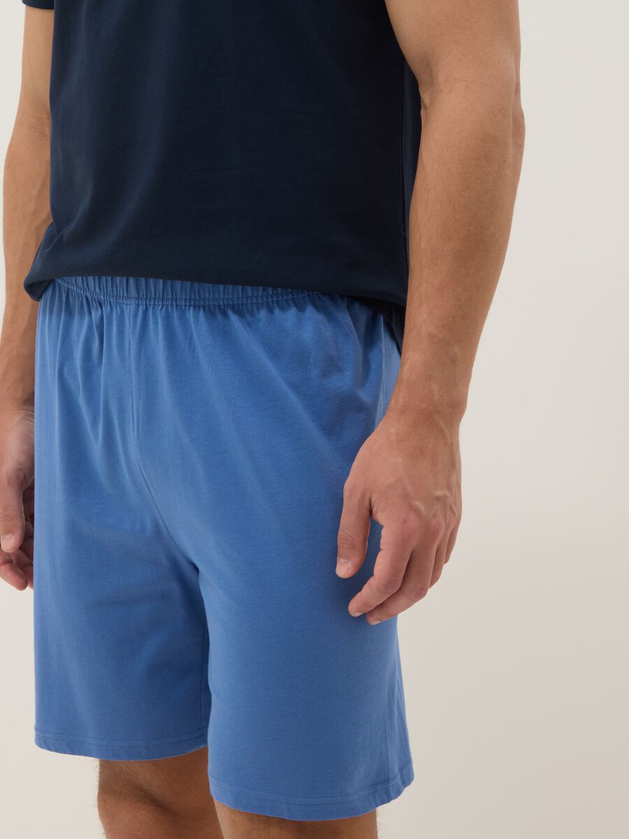 Blue organic cotton pyjamas, regular fit_3