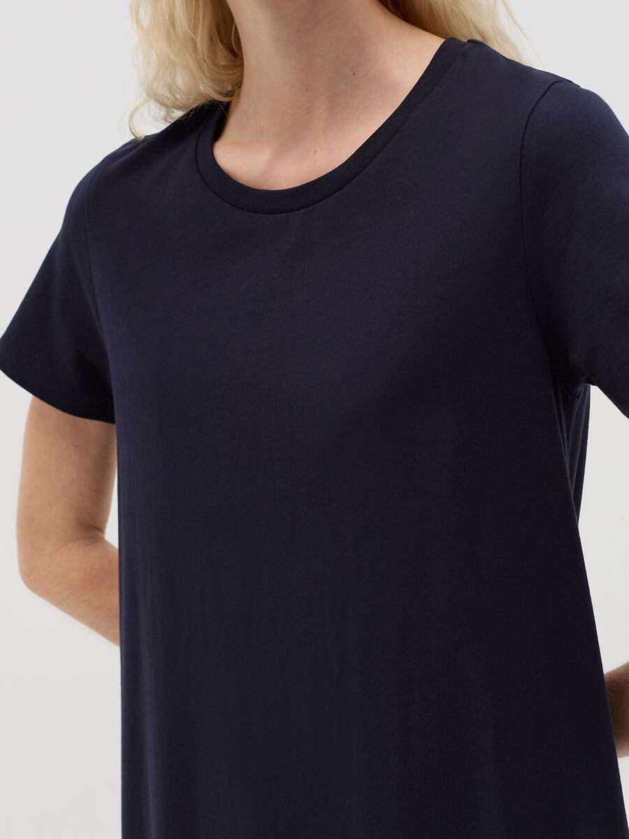 Essentials short navy blue dress in cotton_2