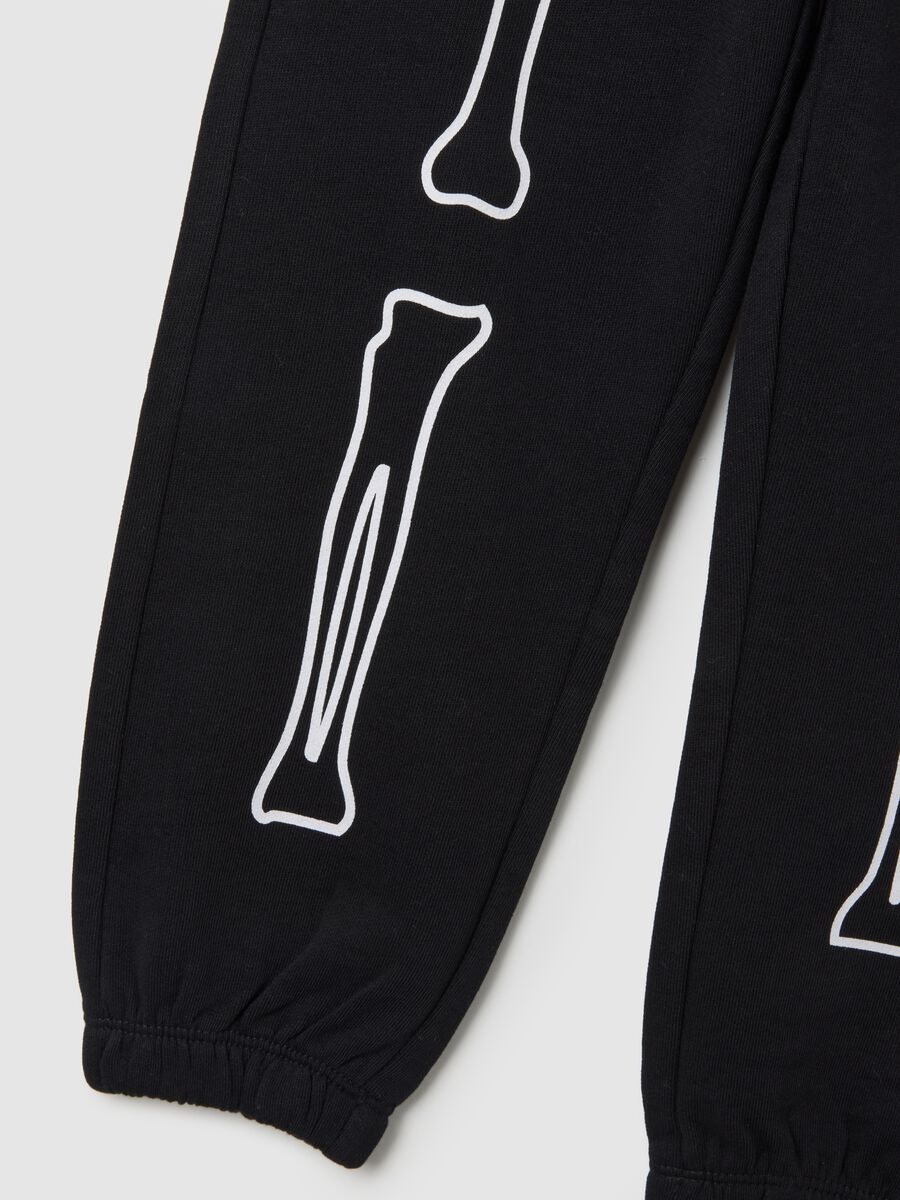 Black Cotton Joggers for Kids_2