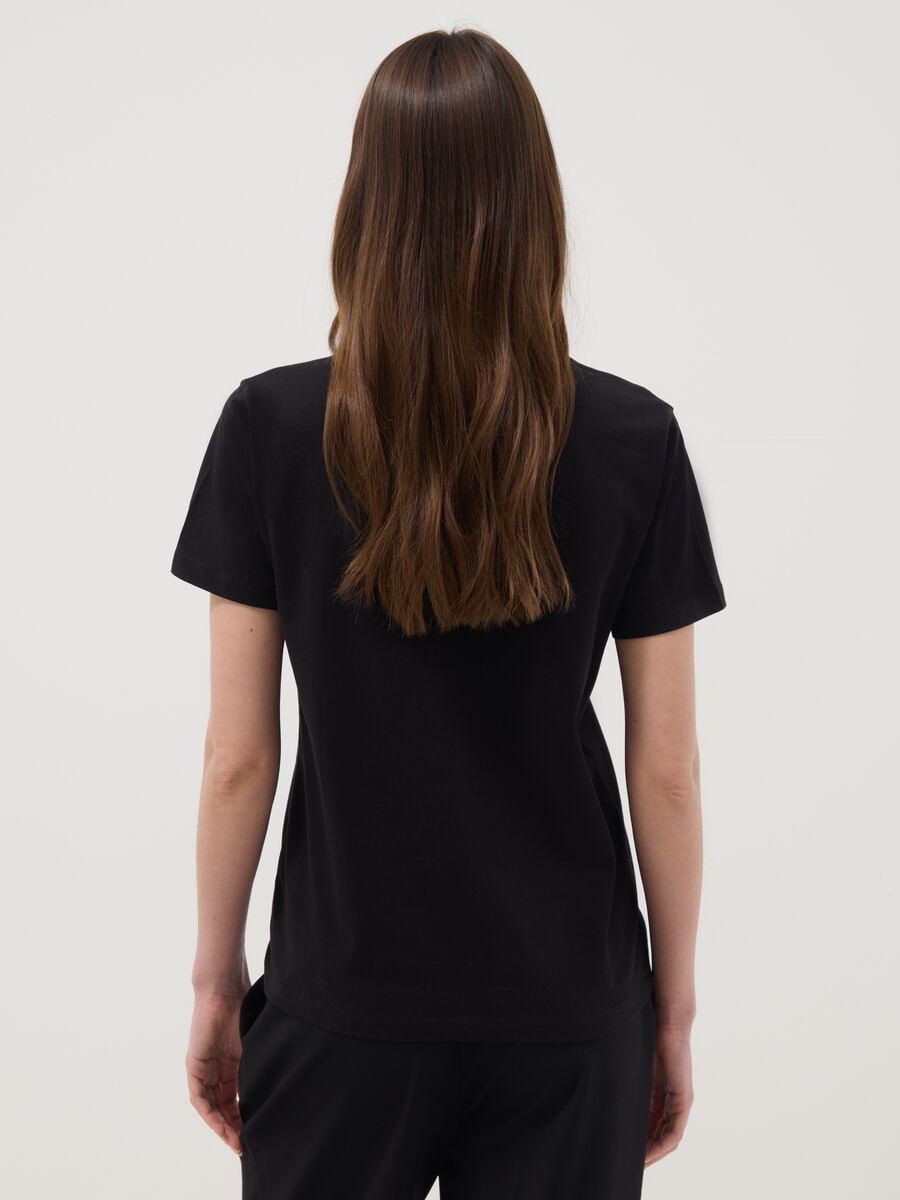 T-shirt nera in puro cotone con stampa K-Pop Demon Hunter regular fit_3