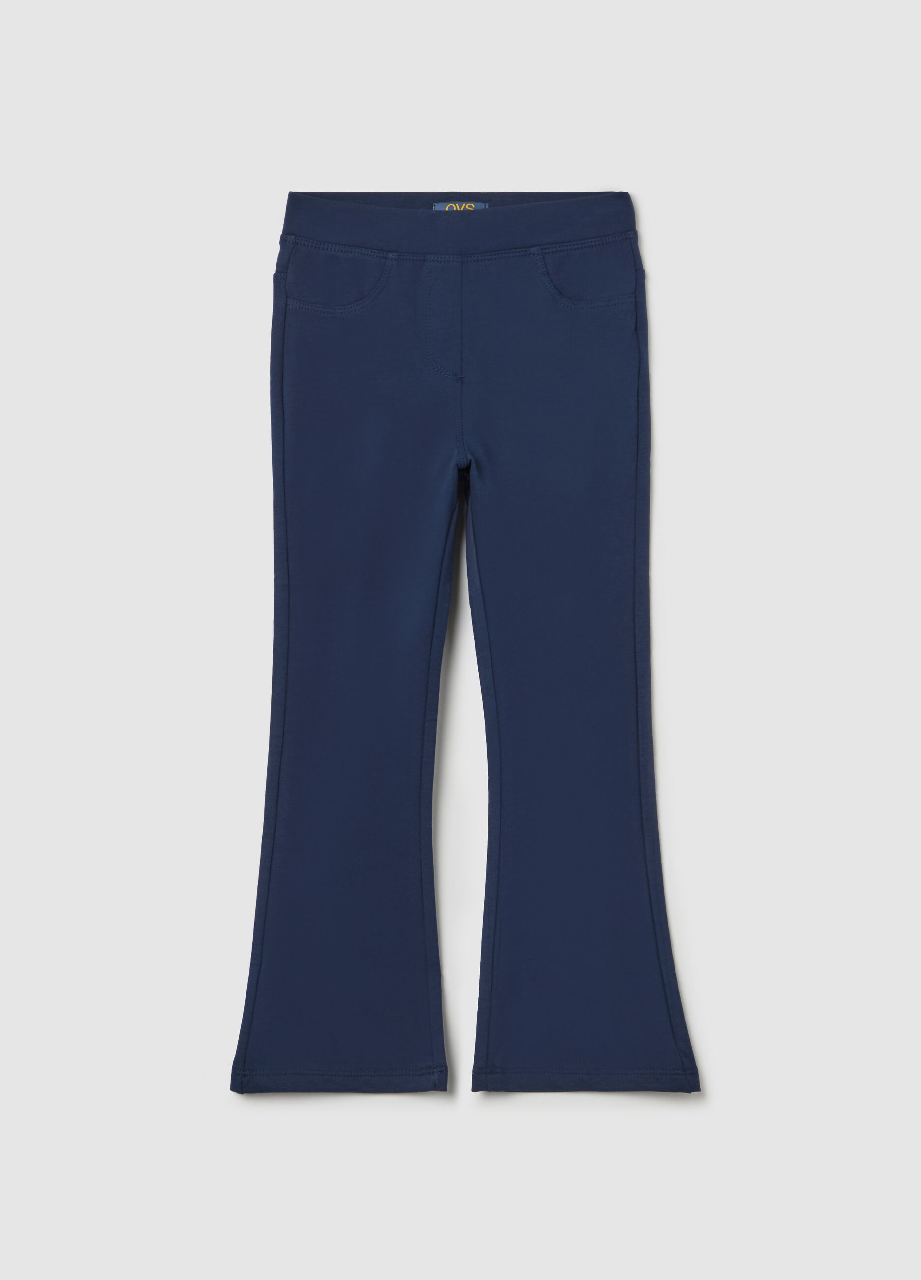 Flare-fit treggings in stretch cotton