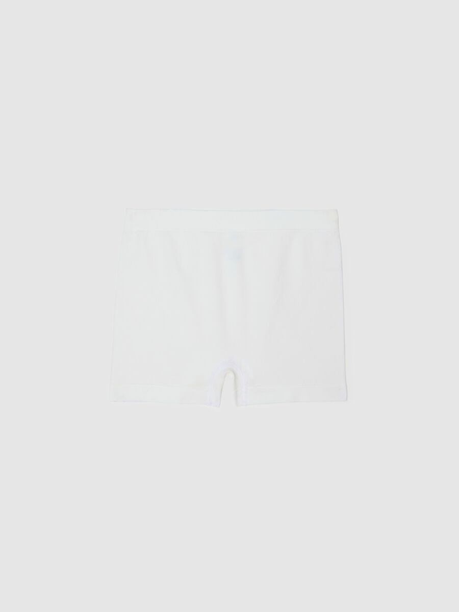 Boxer in tessuto elasticizzato bianco regular fit_4