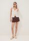 Brown sequin mini skirt_1