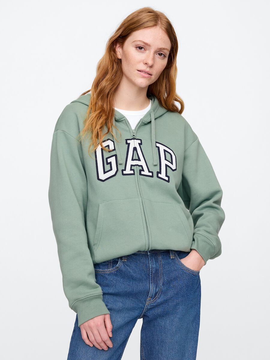 Felpa con cappuccio e logo_0