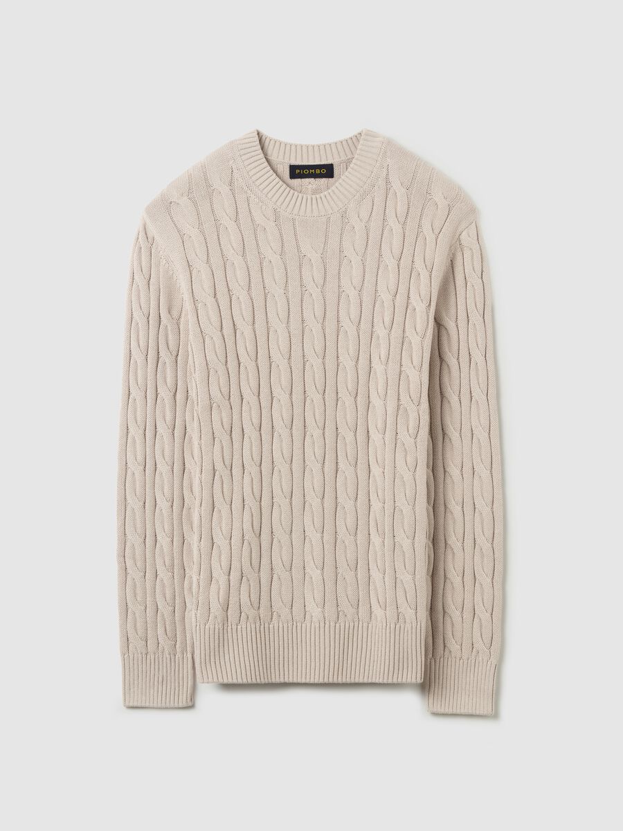 Pullover with cable-knit design_4
