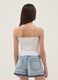 Girls&rsquo; white fitted bandeau top in stretch cotton_2