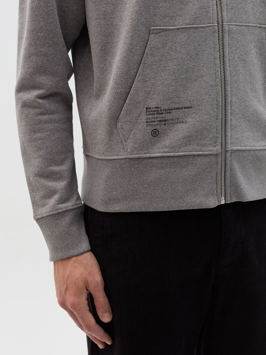 Full-zip sweatshirt with hood and print_2