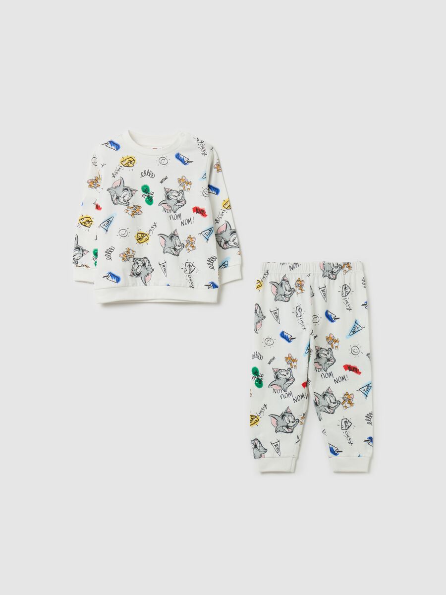 Pigiama in cotone stampa Tom & Jerry _0