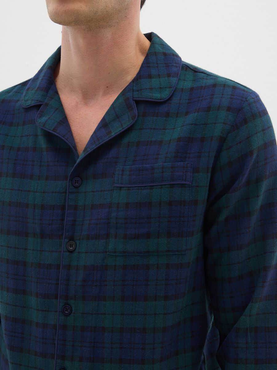 Pigiama in puro cotone multicolor regular fit a quadri_4