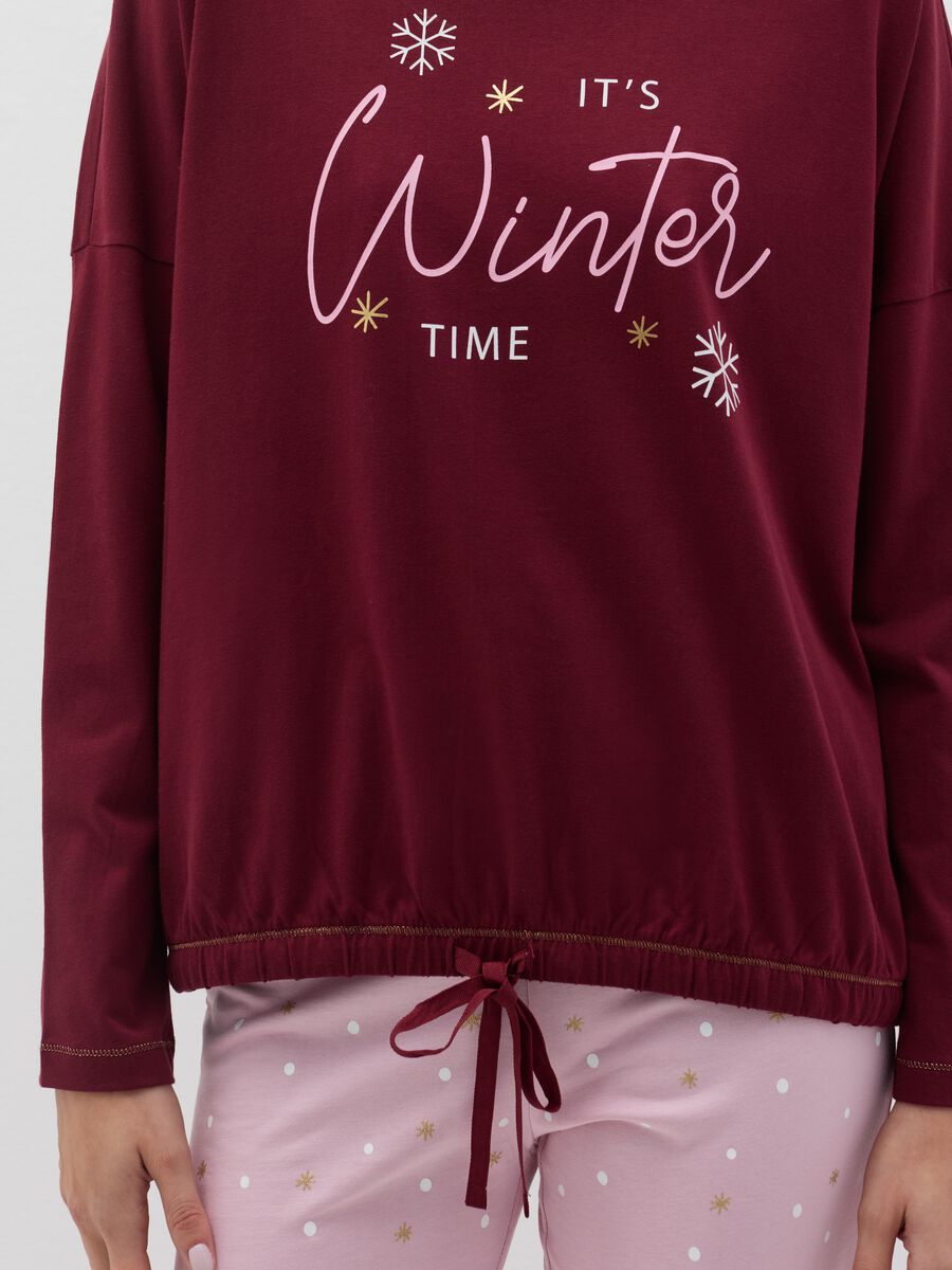 Long pyjamas with "It's Winter Time" print_1