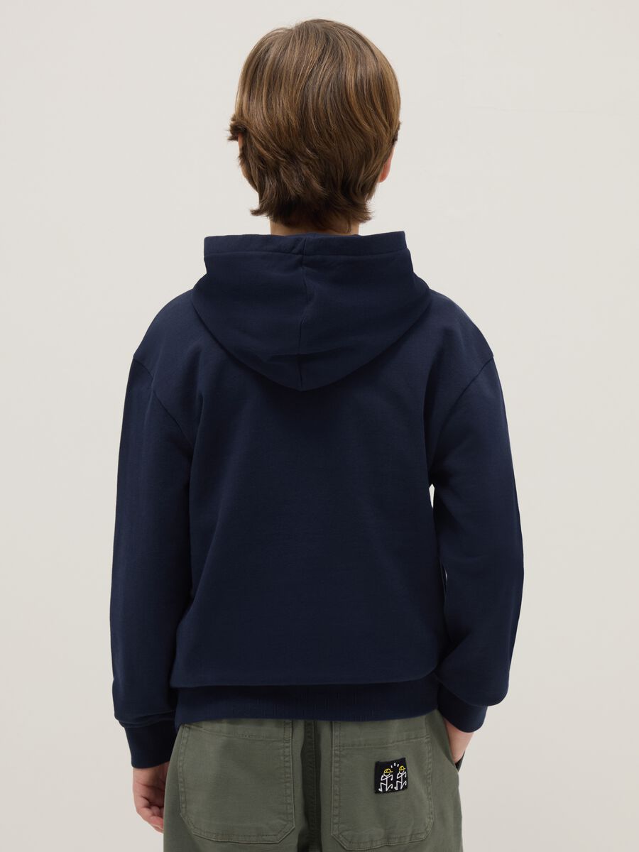 Blue Hooded Sweatshirt for Boys_1