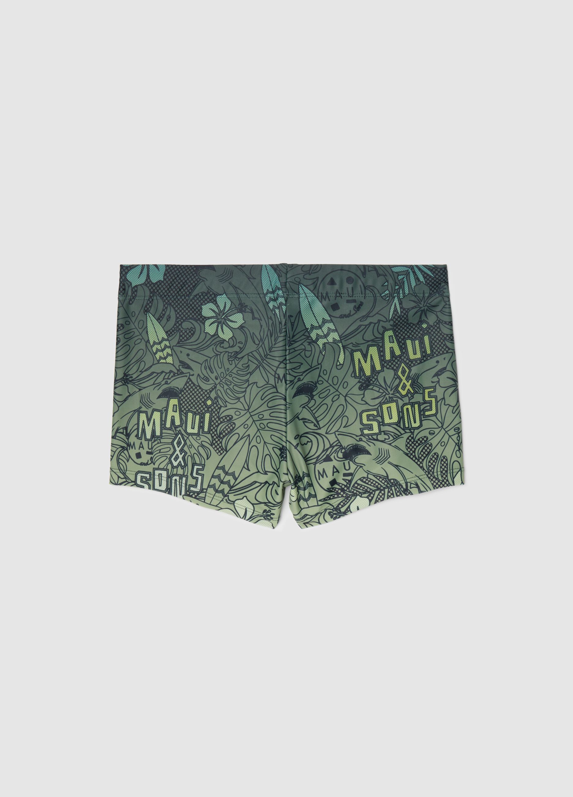 Costume parigamba con stampa foliage