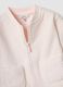 Pink pure cotton sweatshirt with crew neck and zip_2