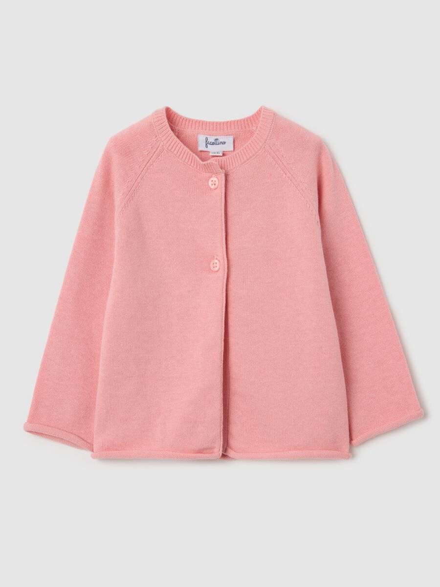Pink cardigan in cotton_0