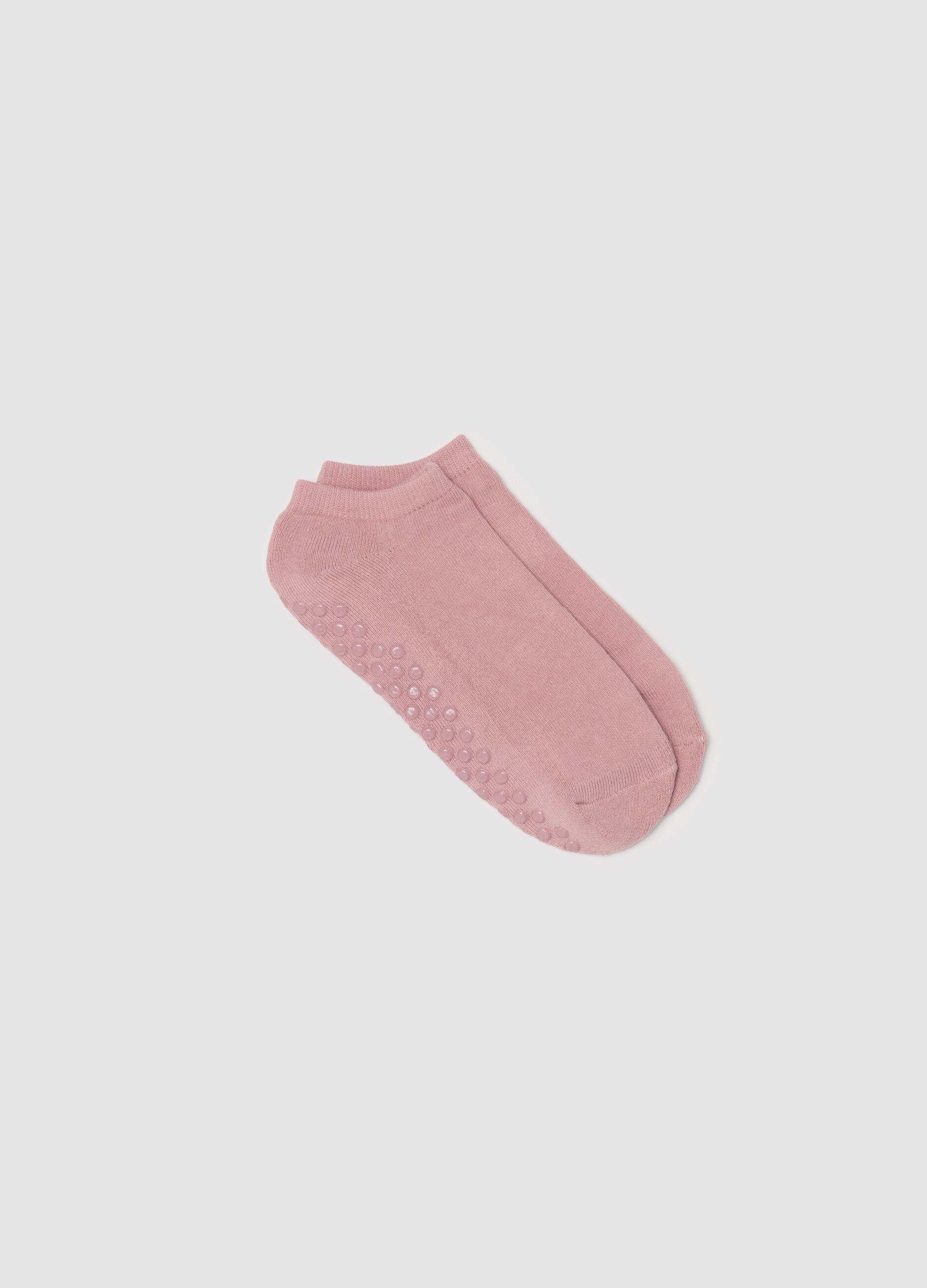 Short pink slipper socks