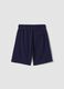 Blue pure cotton shorts with elasticated waistband_1