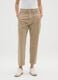 Beige Slouchy Denim Trousers in Pure Cotton_1