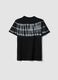T-shirt nera a maniche corte in puro cotone_4