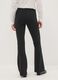 Leggings grigi flare fit in punto Milano di viscosa elasticizzata_2