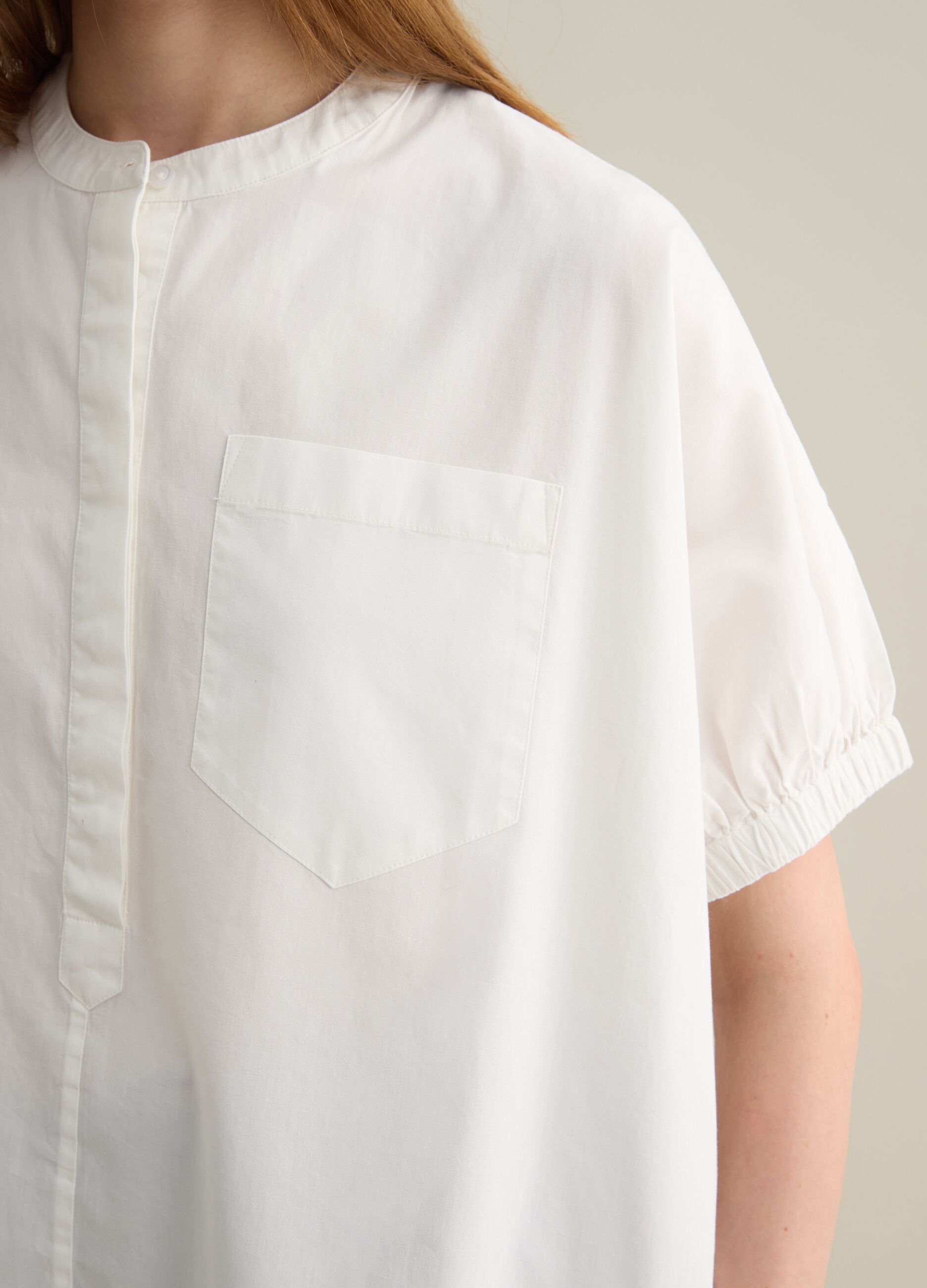 Camicia oversize da donna in puro cotone bianca
