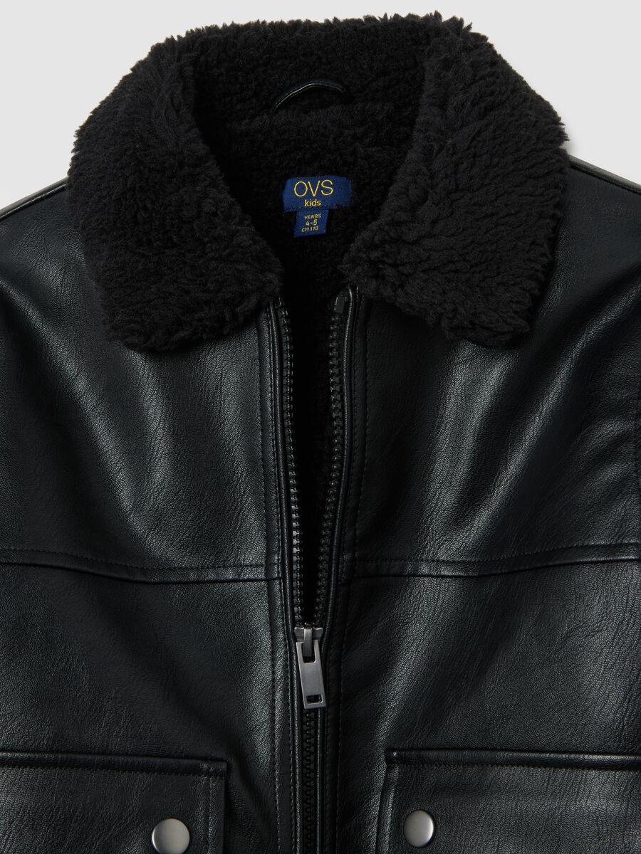 Giacca imbottita da bambino nera regular fit_2