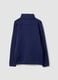 Blue full-zip sweatshirt with high neck and logo_2