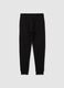 Boys' black pure cotton jogger trousers with regular fit_4